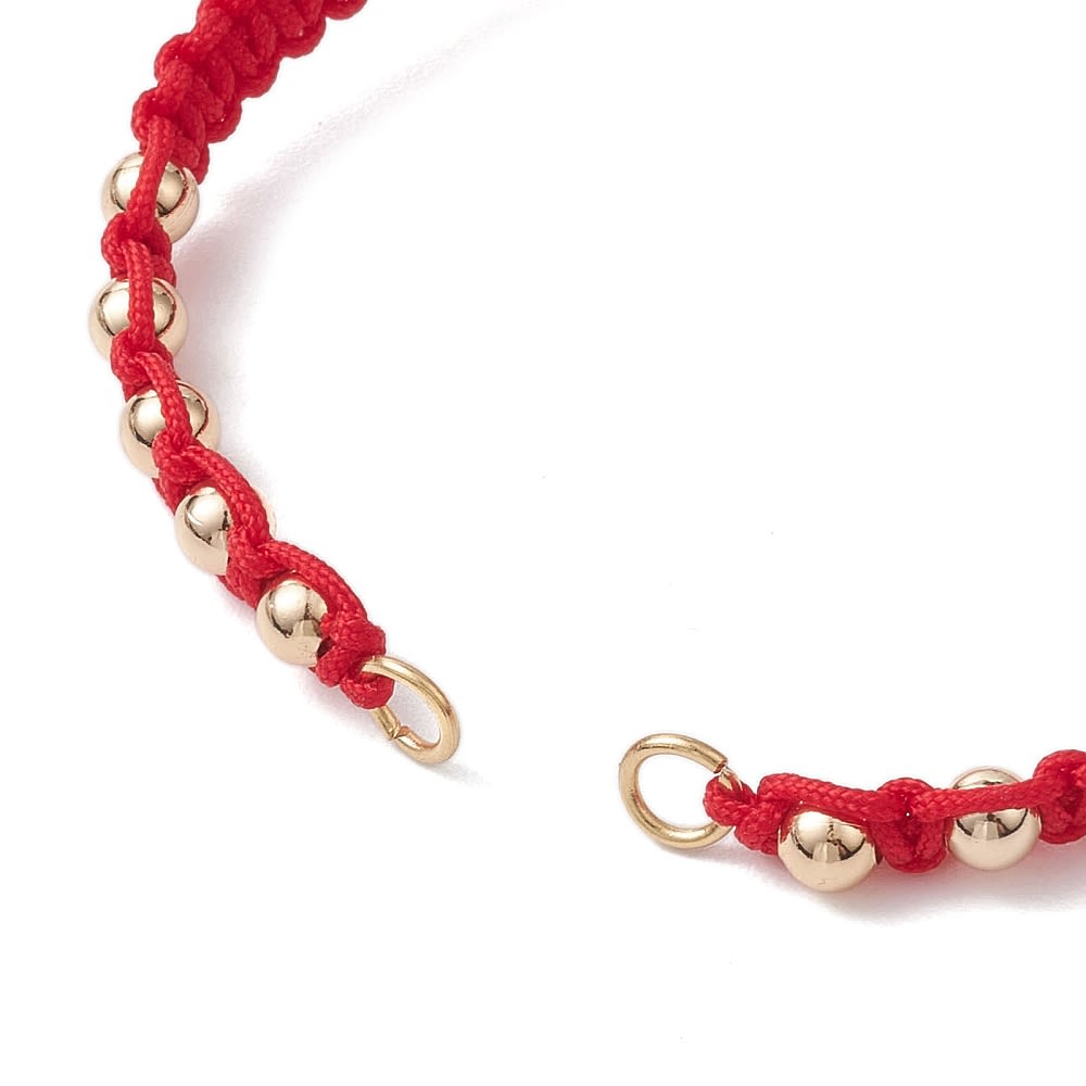 Base pulsera tejido macramé 4 mm acero hilo chino / unidad4