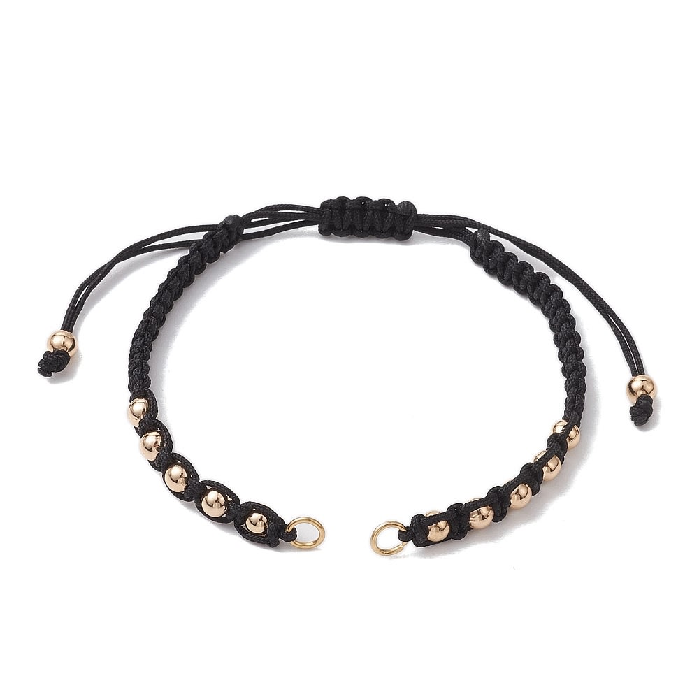 Base pulsera tejido macramé 4 mm acero hilo chino / unidad3