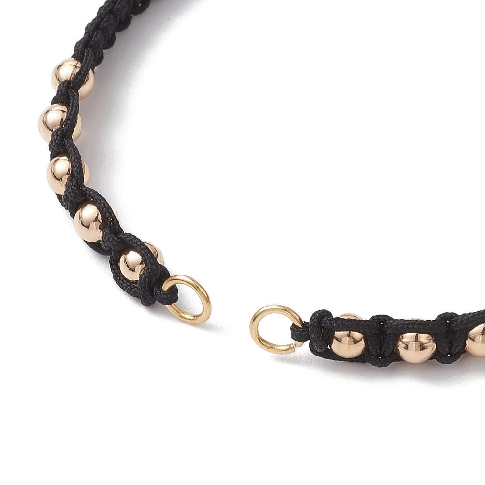 Base pulsera tejido macramé 4 mm acero hilo chino / unidad8