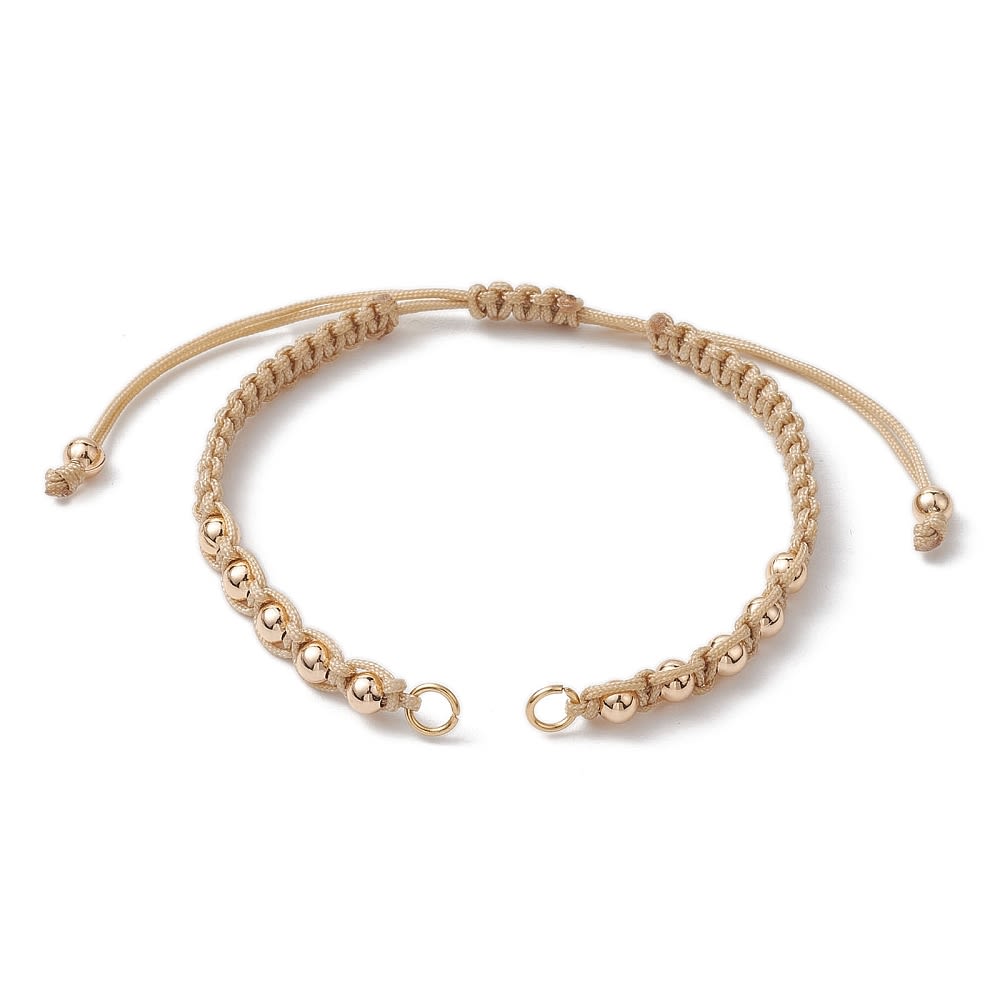 Base pulsera tejido macramé 4 mm acero hilo chino / unidad2