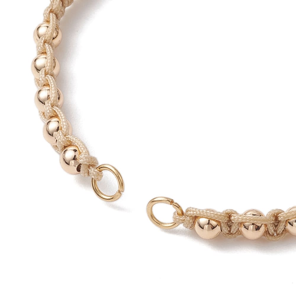 Base pulsera tejido macramé 4 mm acero hilo chino / unidad6