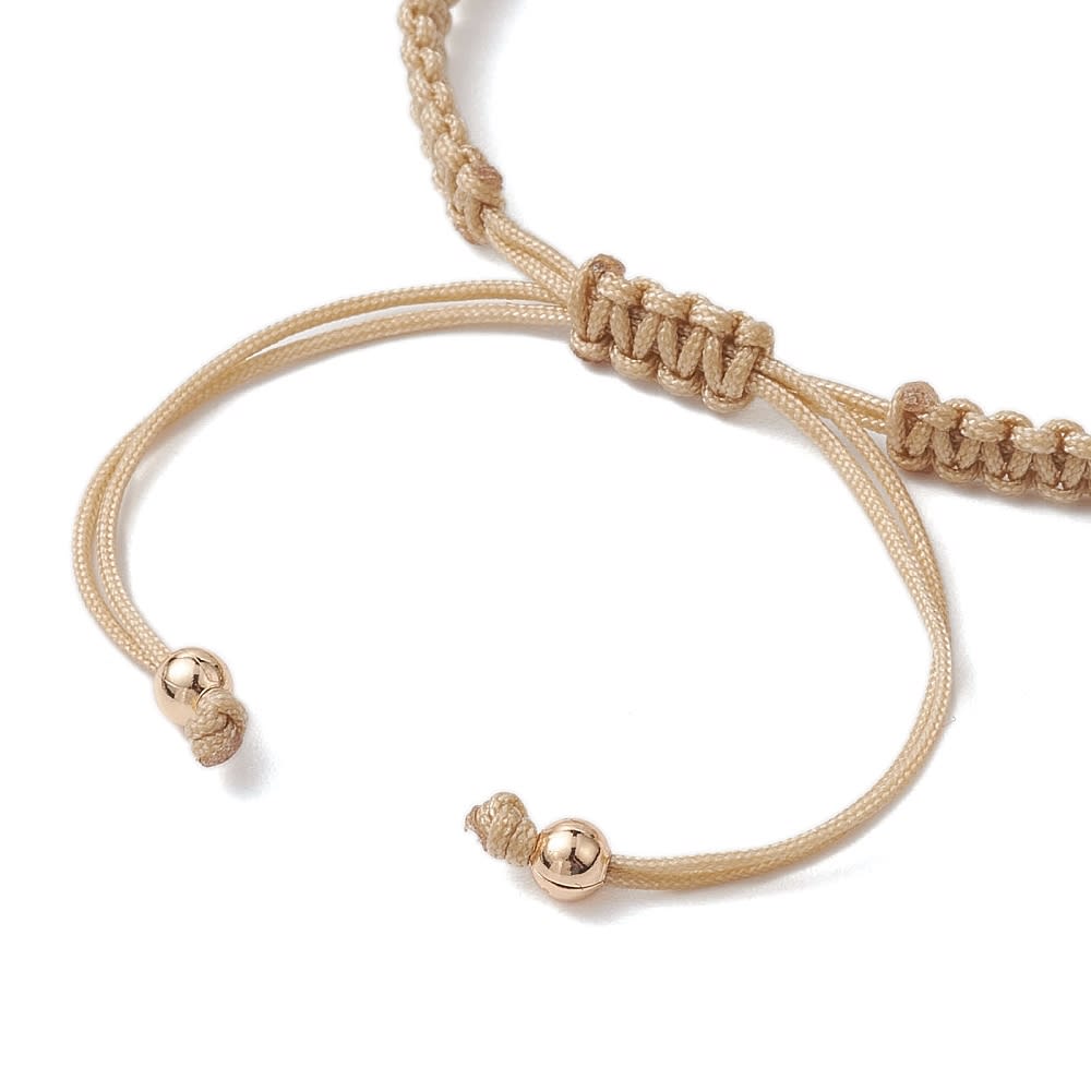 Base pulsera tejido macramé 4 mm acero hilo chino / unidad7