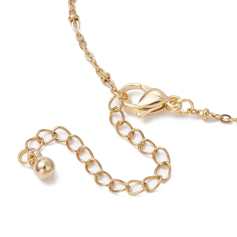 Base pulsera cadena eslabón forzado balines acero / unidad4