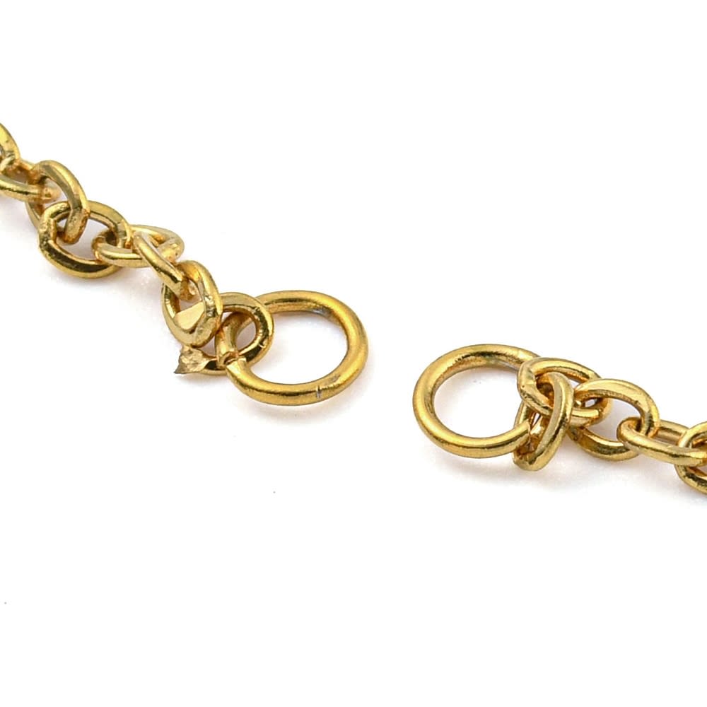 Base pulsera cadena eslabón forzado 2 mm acero / unidad4