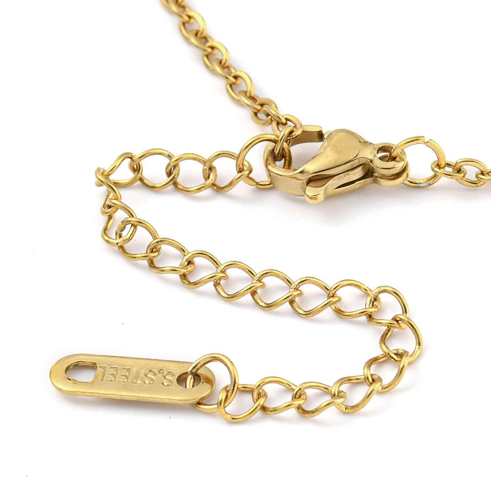 Base pulsera cadena eslabón forzado 2 mm acero / unidad3