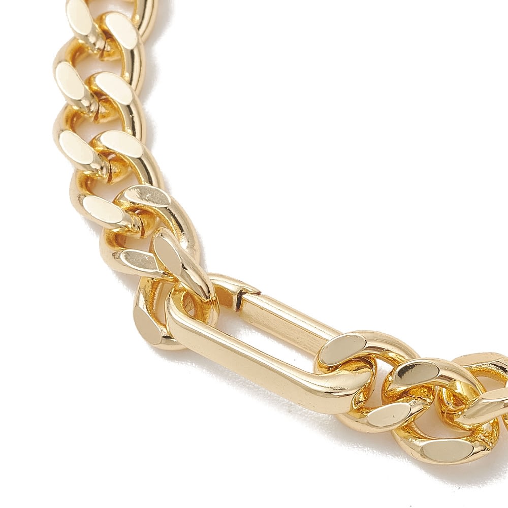Pulsera tejido cubano 9.5 mm baño oro / unidad3