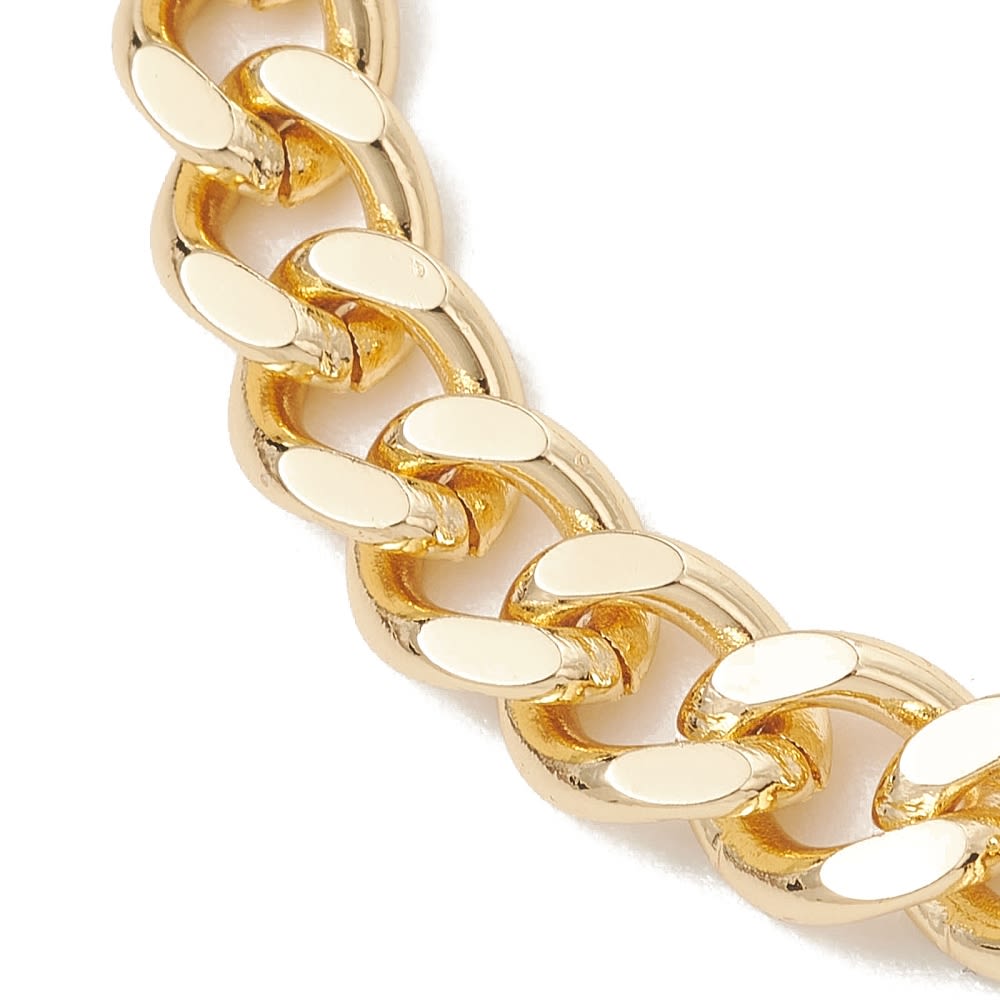 Pulsera tejido cubano 9.5 mm baño oro / unidad2