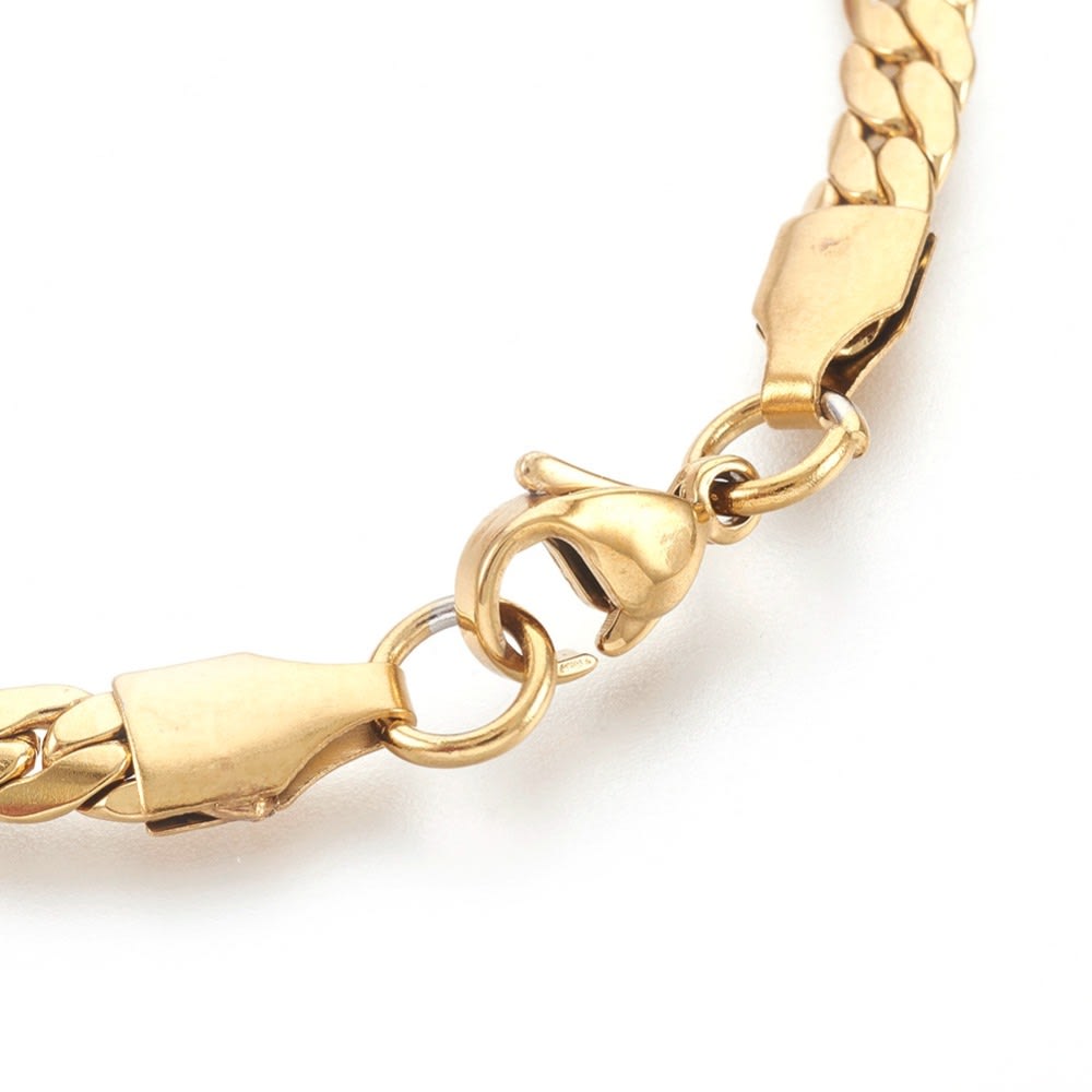 Pulsera tejido serpiente plana 4.5 mm acero / unidad3
