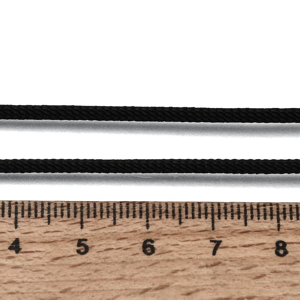 Base collar cordón trenzado ajustable 2.5 mm baño oro / unidad6