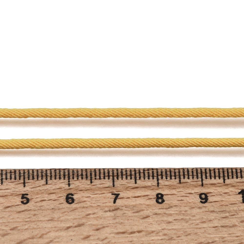 Base collar cordón trenzado ajustable 2.5 mm baño oro / unidad7