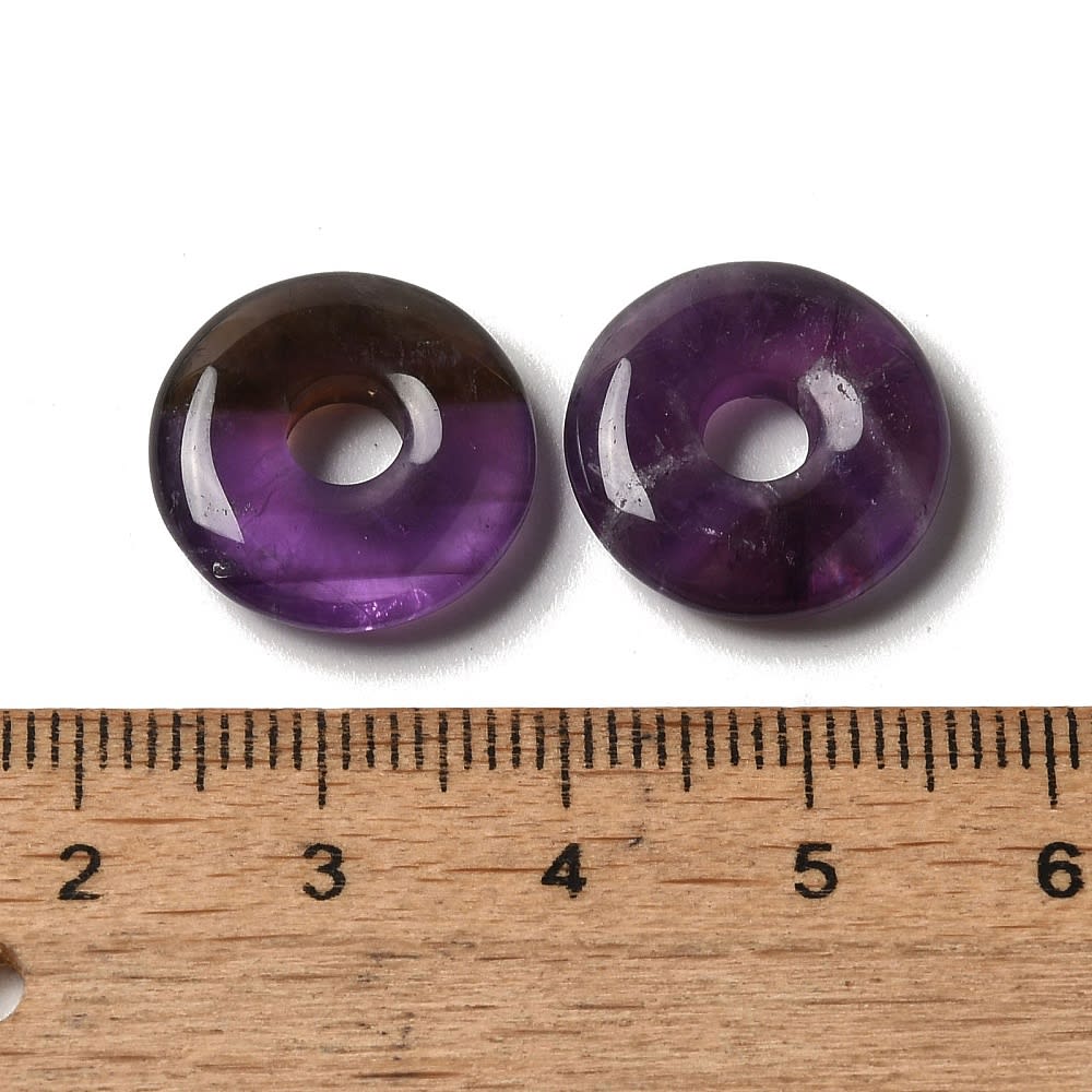 Pasador redondo amatista natural amuleto protección / unidad2
