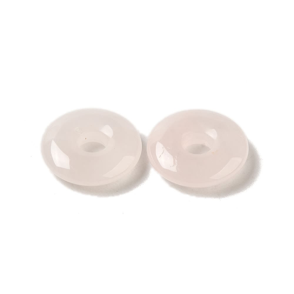 Pasador redondo cuarzo rosa natural amuleto protección / unidad1