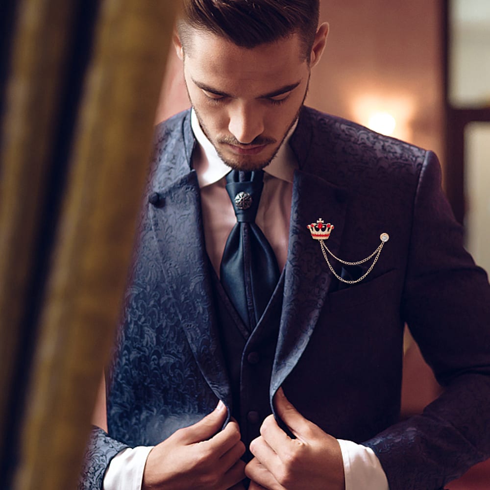 Broche prendedor corona para traje de caballero / unidad6