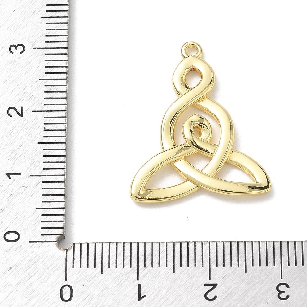 Dije colgante nudo de la maternidad celta 25 mm baño oro / unidad3