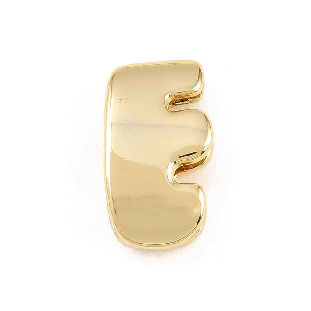 Letras pasadoras orificio grande 15 mm baño de oro / unidad7