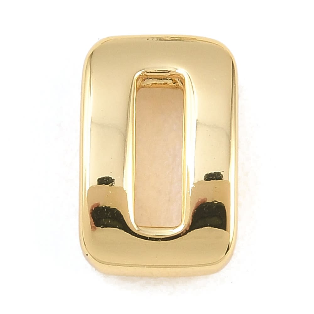 Números pasadores orificio grande 15 mm baño de oro / unidad2