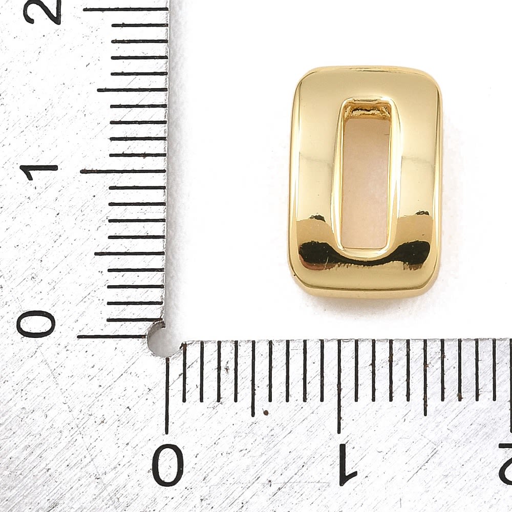 Números pasadores orificio grande 15 mm baño de oro / unidad3