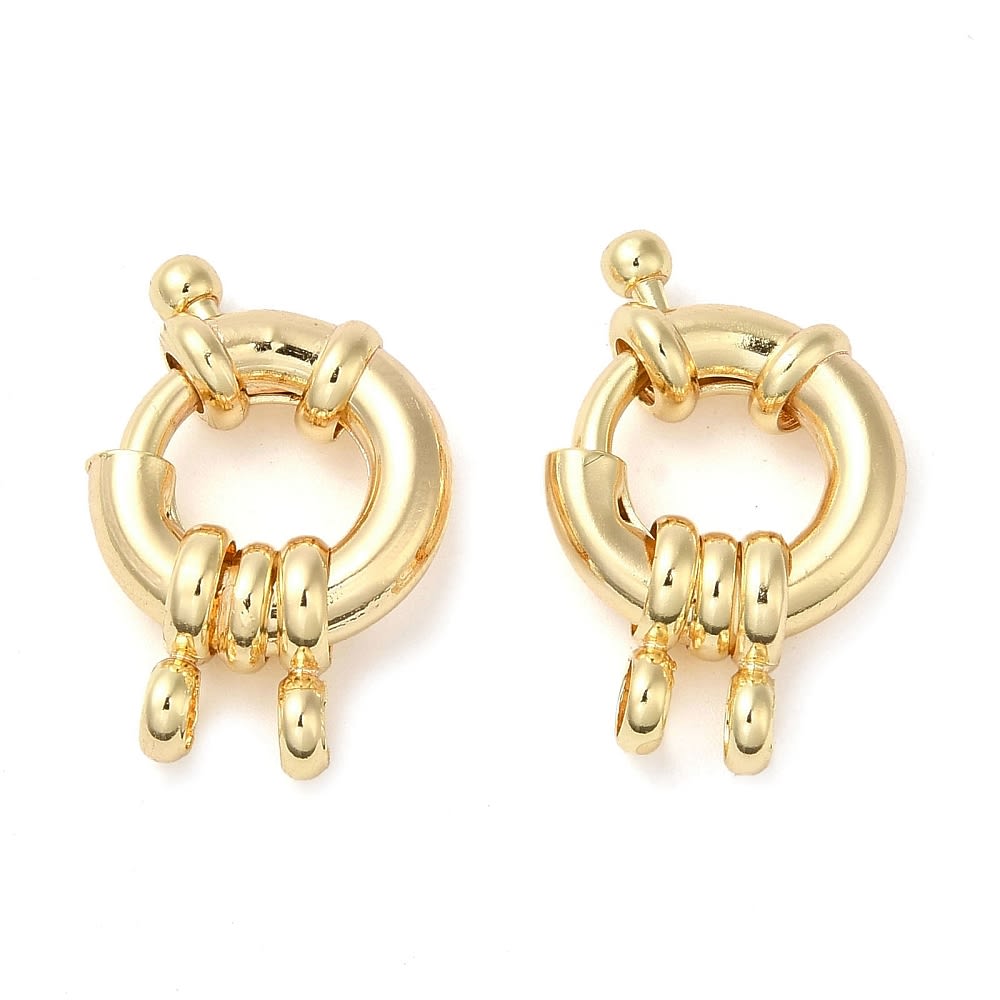 Broche timón 24.5 mm baño de oro / unidad1