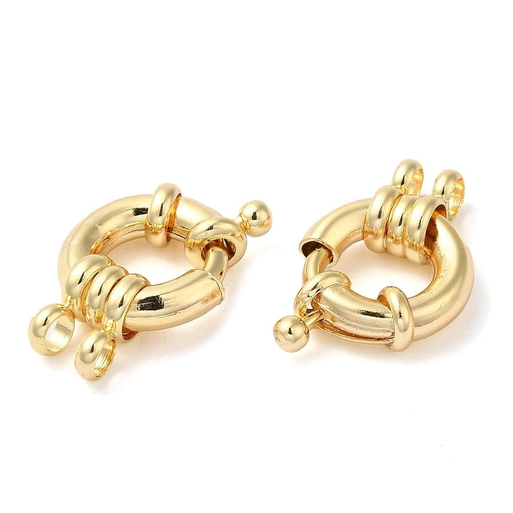 Broche timón 24.5 mm baño de oro / unidad2