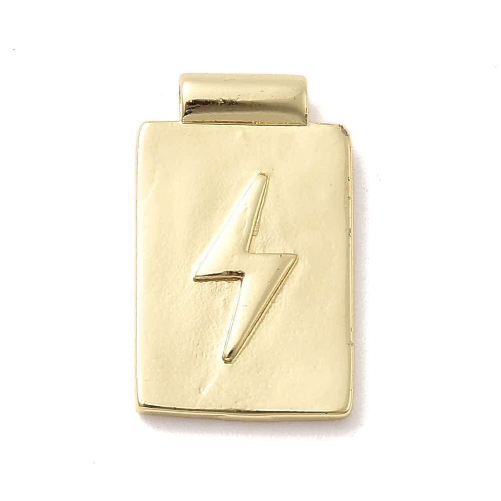 Dije pasador escapulario luna rayo corazón baño de oro / unidad2