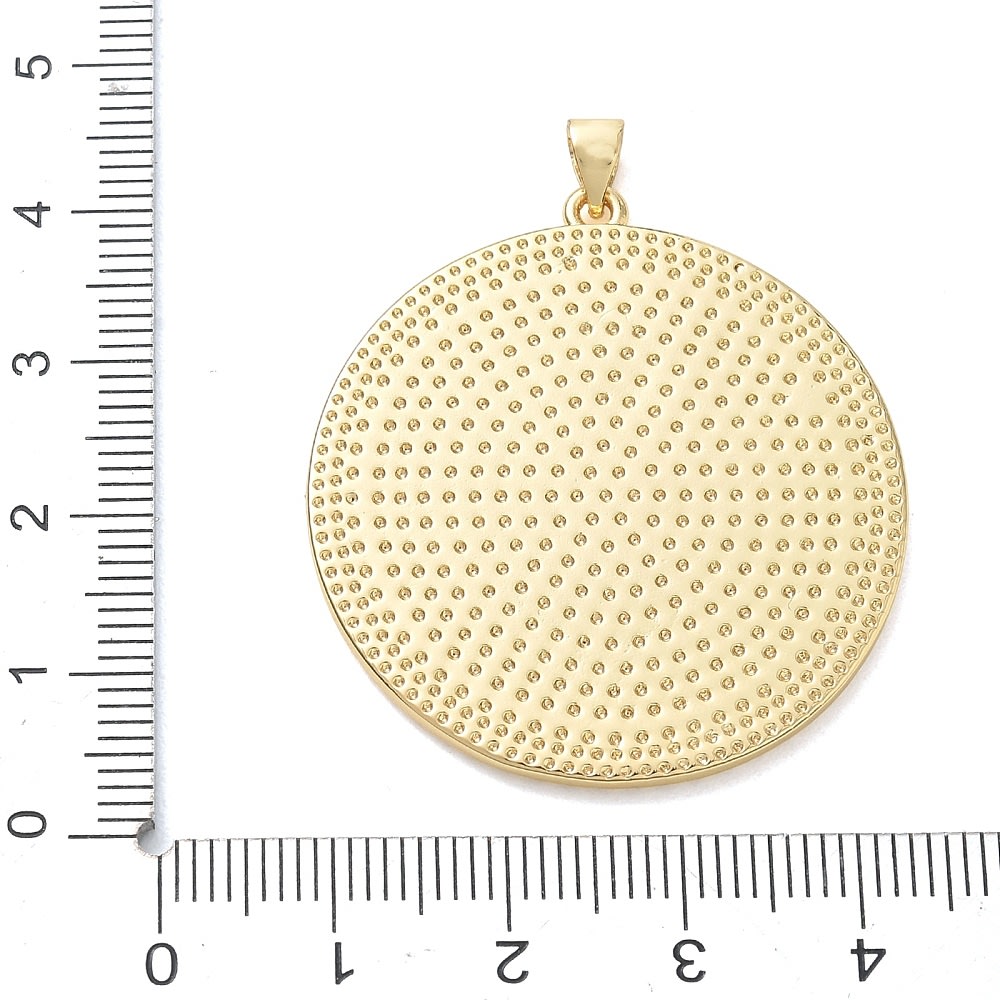 Maxi dije colgante oración padre nuestro 38 mm baño oro platino / unidad4