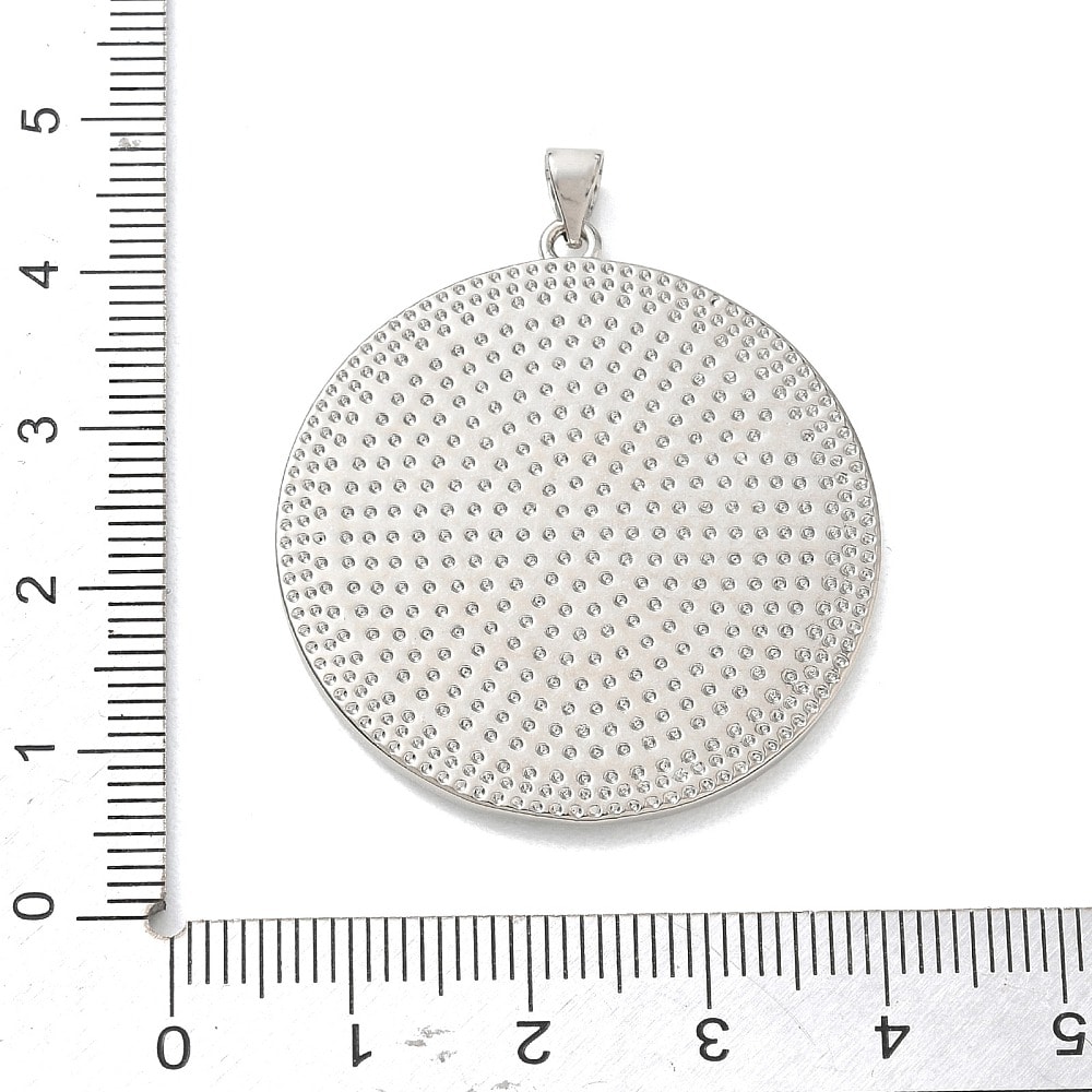 Maxi dije colgante oración padre nuestro 38 mm baño oro platino / unidad6