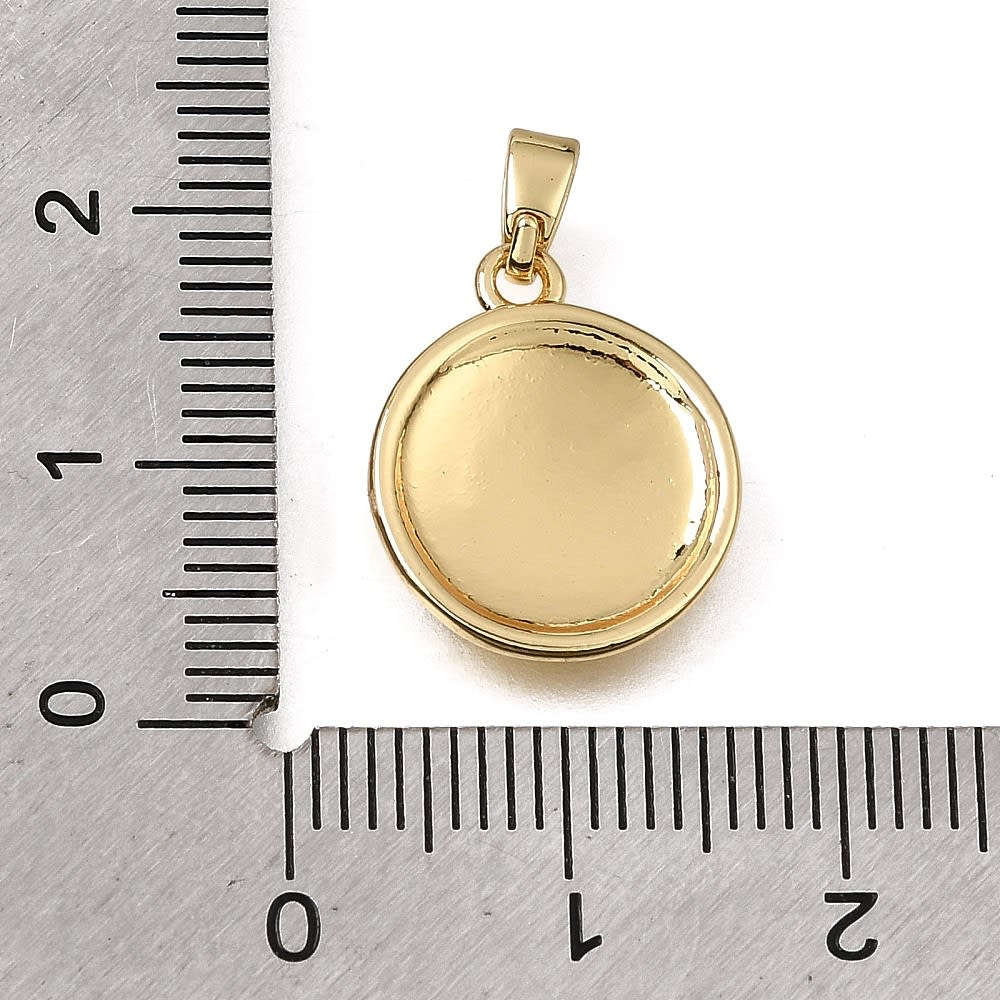 Dije colgante esmaltado Dios religioso 16.5 mm baño oro / unidad3