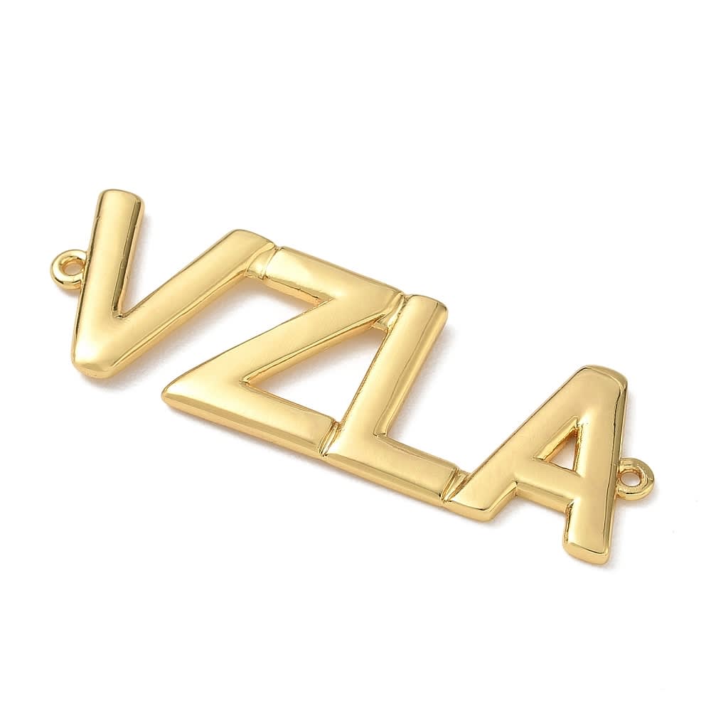 Maxi Dije conector Vzla Venezuela 43 mm baño de oro / unidad2