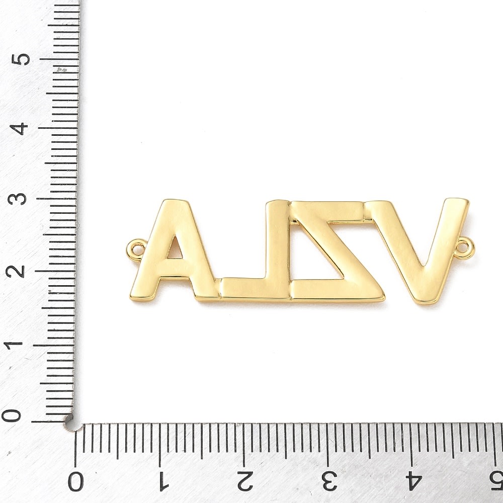 Maxi Dije conector Vzla Venezuela 43 mm baño de oro / unidad3