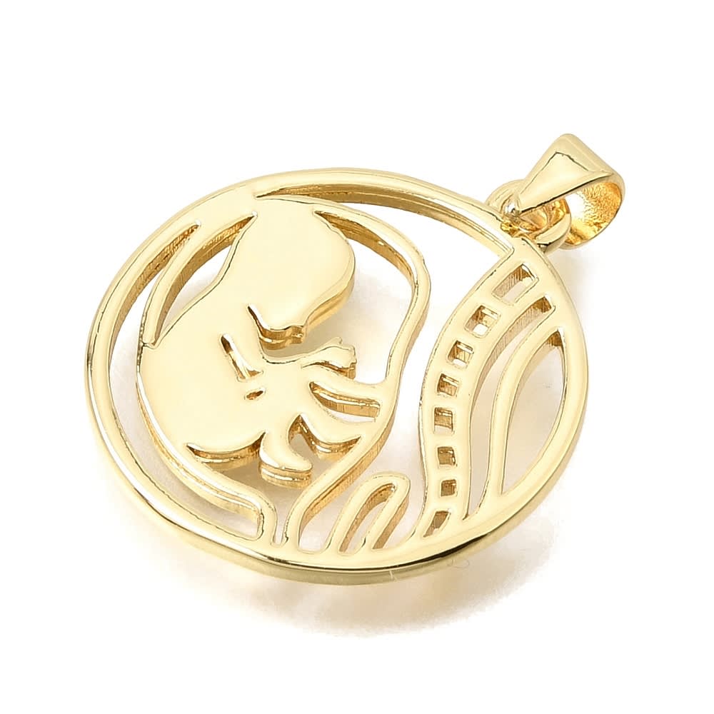Dije colgante dulce espera maternidad 24.5 mm baño oro / unidad2