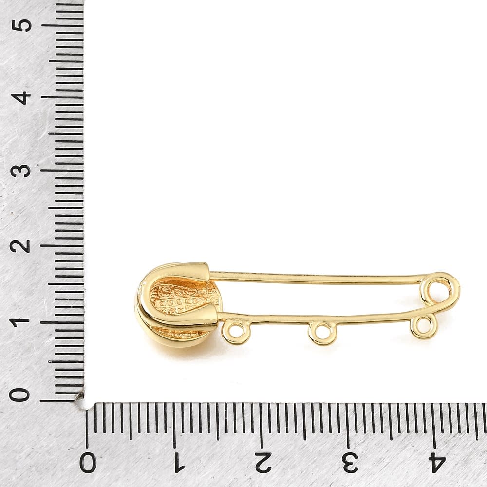 Broche de seguridad alpita san benito baño de oro / unidad3