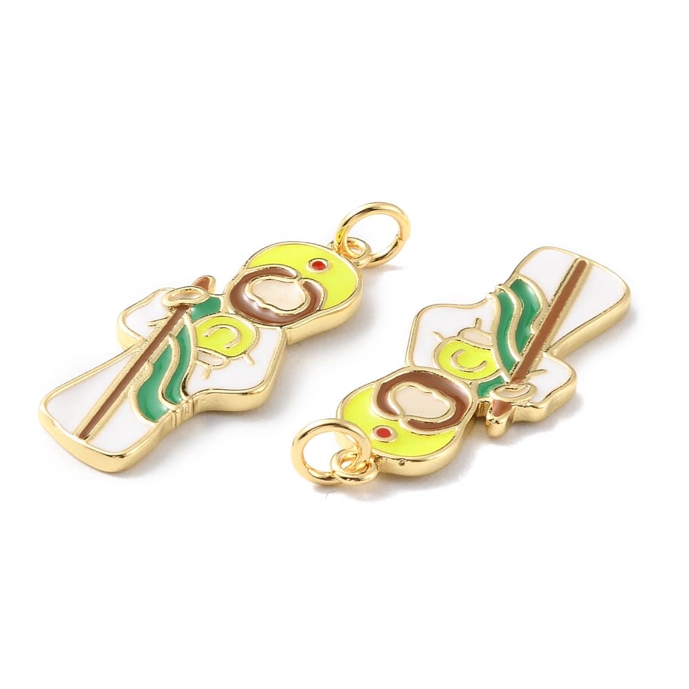 Dije colgante esmaltado San Judas Tadeo 28 mm baño de oro / unidad2