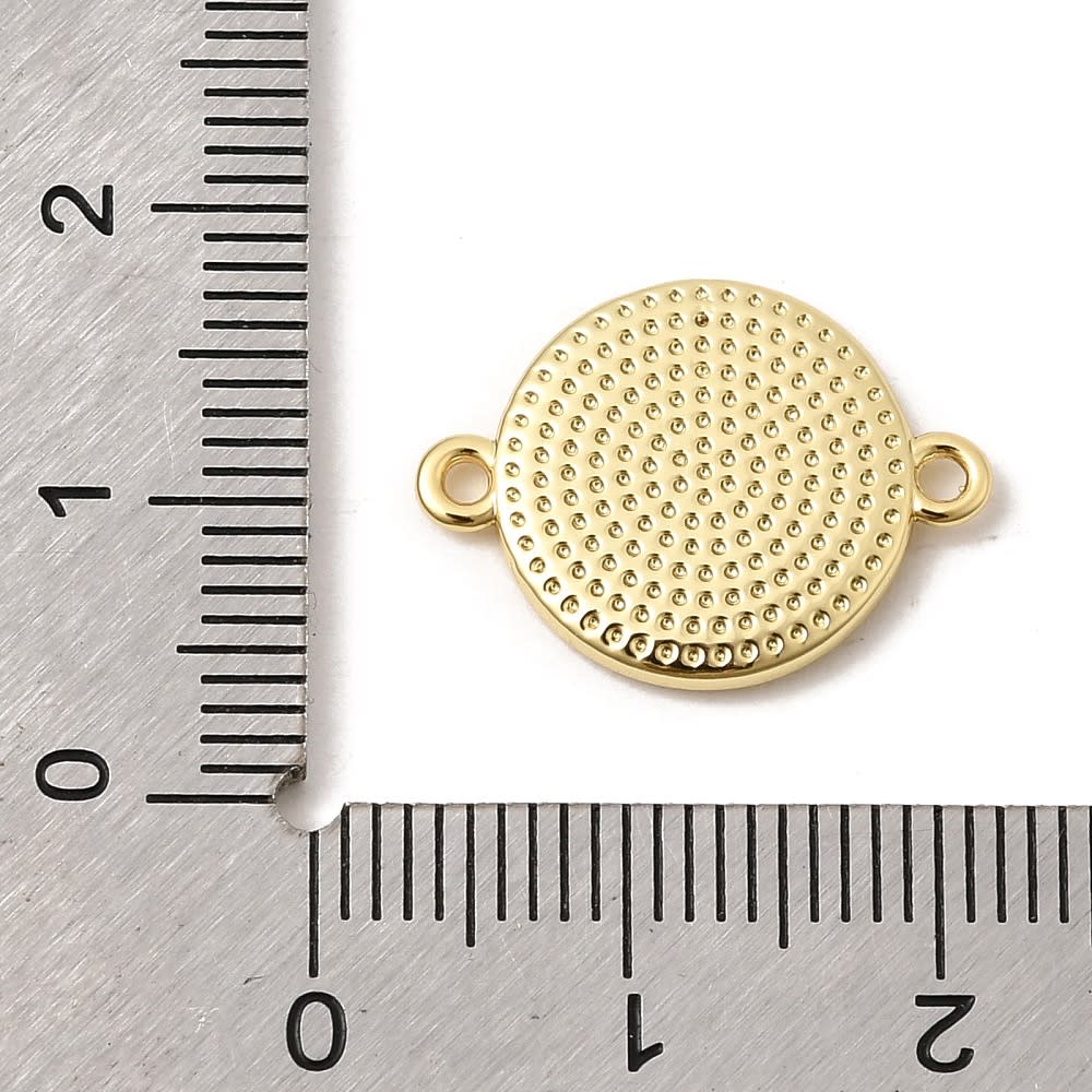 Dije conector medalla Dios esmaltado baño oro / unidad3
