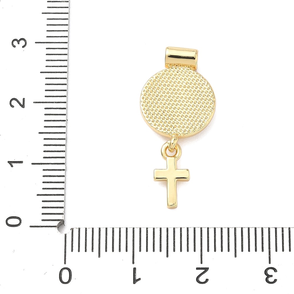 Dije pasador escapulario virgen del valle aparecida baño oro / unidad3