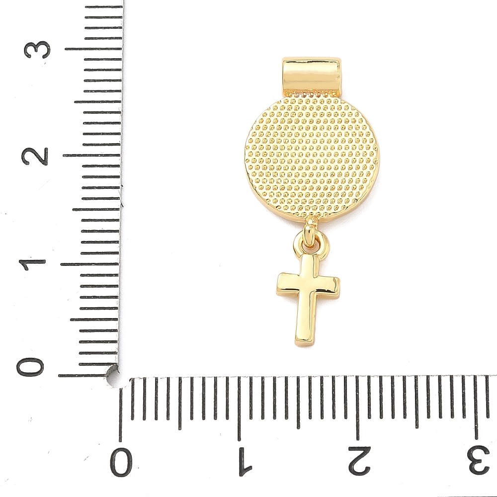 Dije pasador escapulario fe 26 mm baño de oro / unidad3