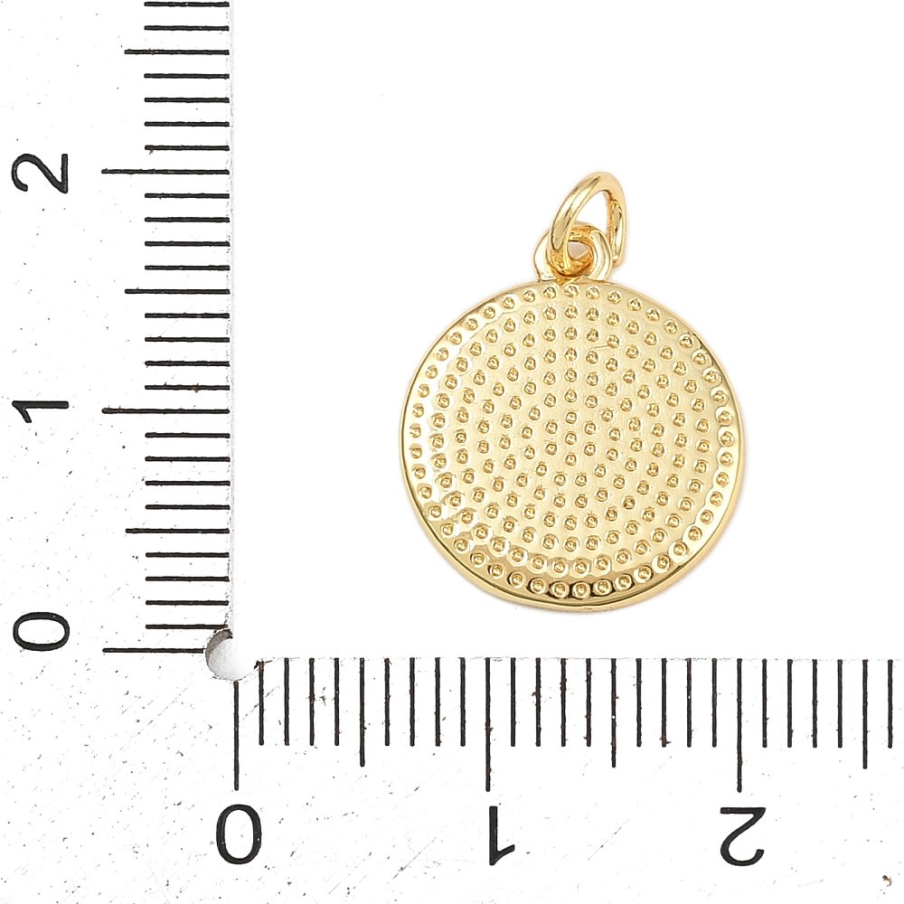 Dije colgante esmaltado mamá mom 16 mm baño oro / unidad7