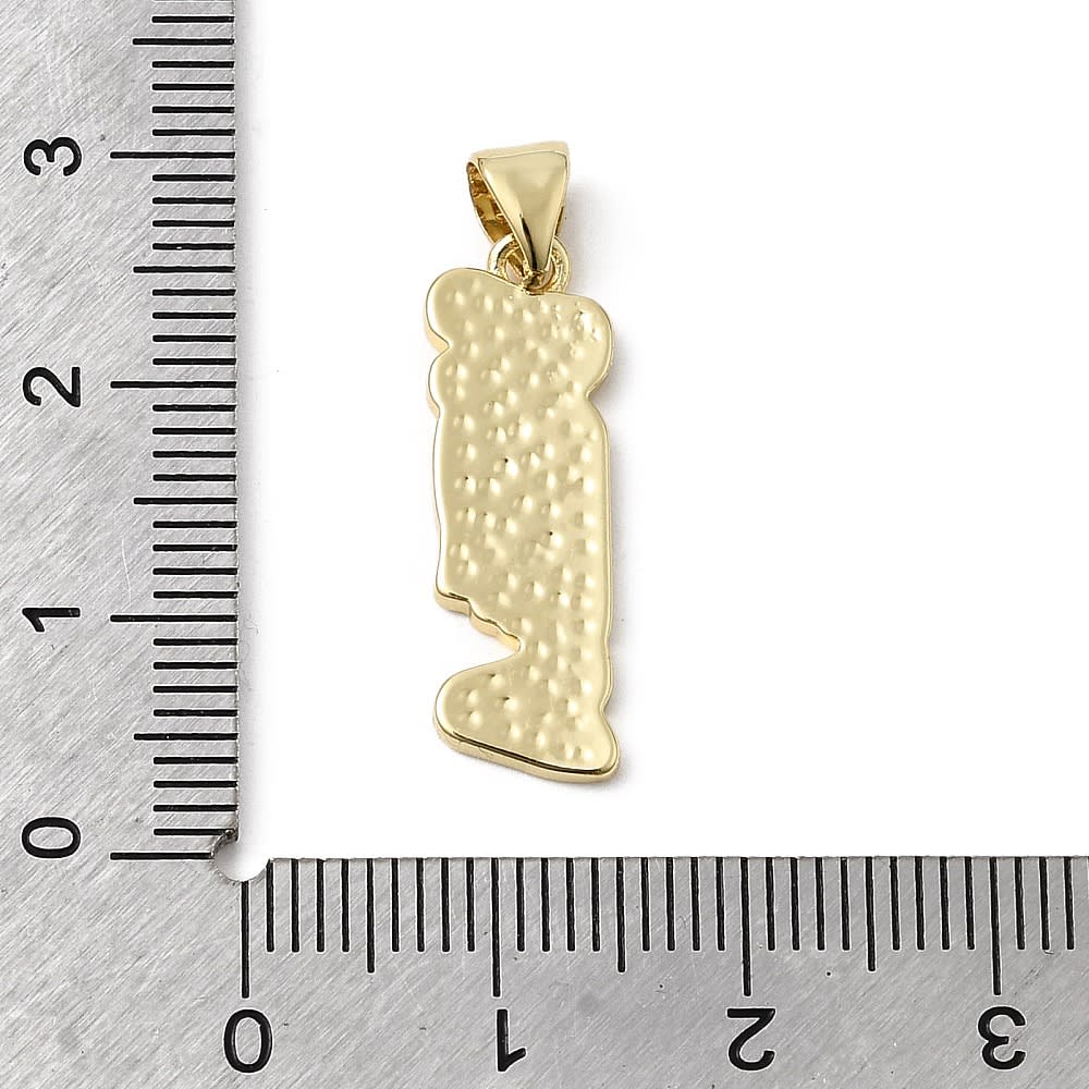 Dije colgante palabra vzla tricolor venezuela 20x7mm baño oro / unidad3