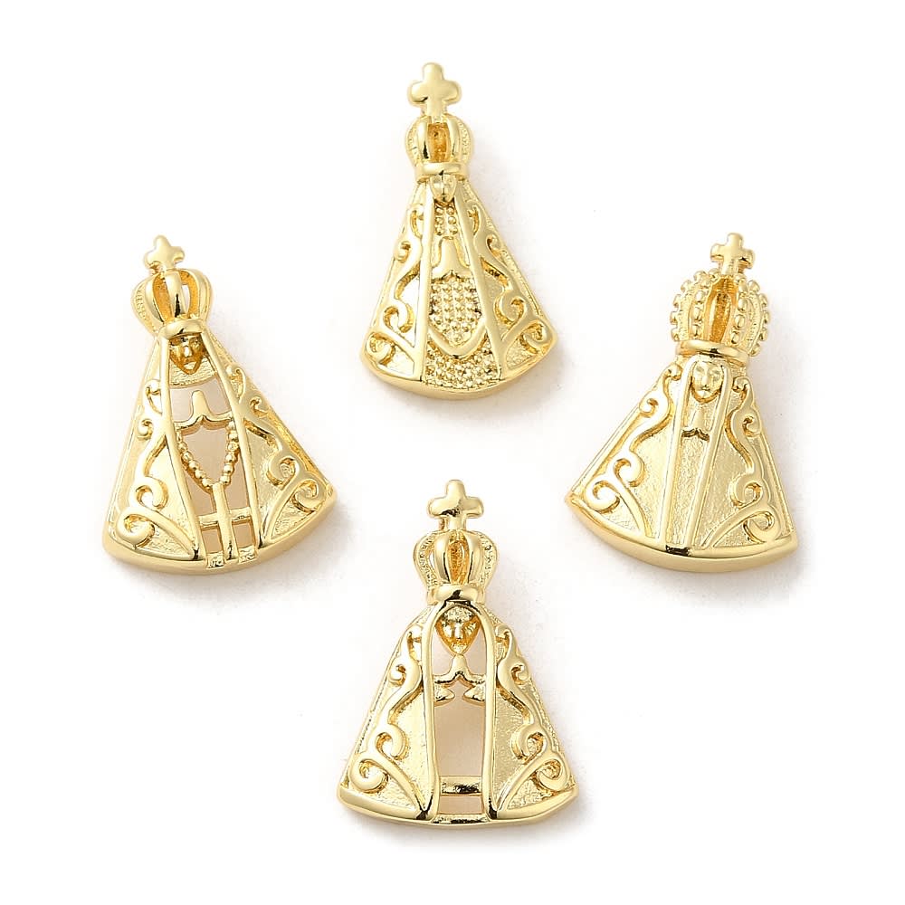Dije colgante virgen del valle 20 mm baño oro / unidad4