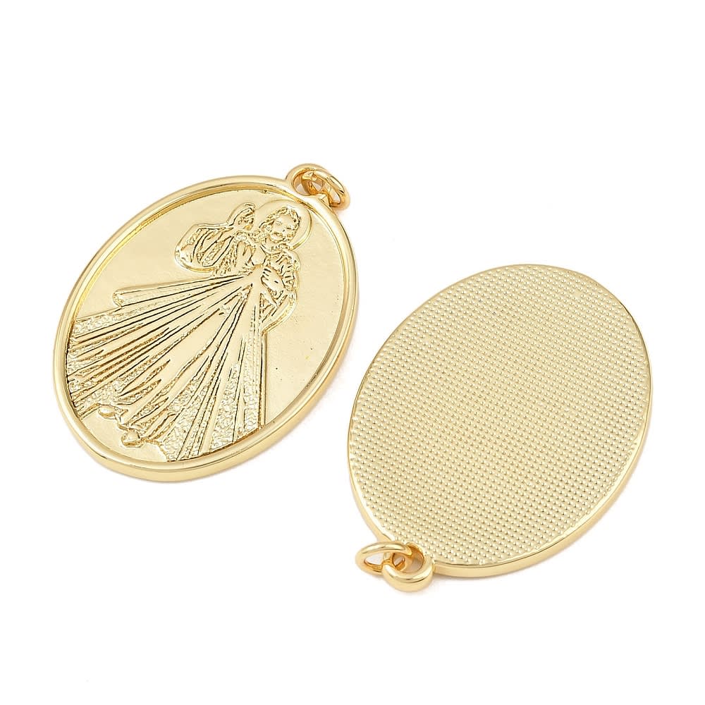 Maxi Dije colgante Jesús de la misericordia 35 mm baño oro / unidad2