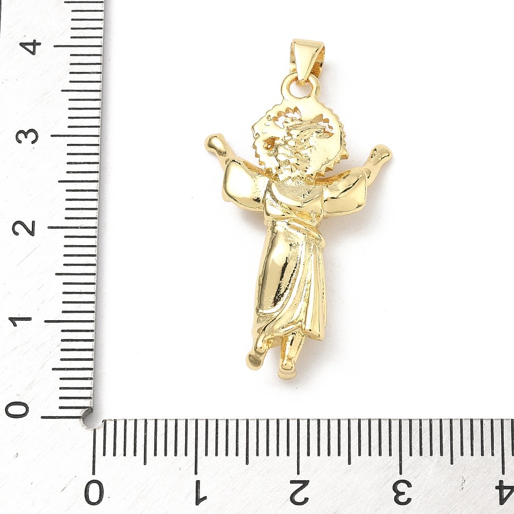 Dije colgante Divino niño Jesús 32 mm baño de oro / unidad3