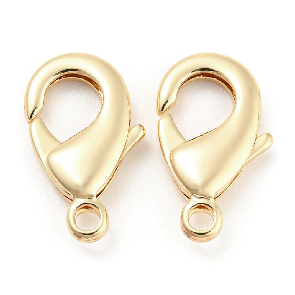 Broche pico loro 20 mm baño de oro / unidad1