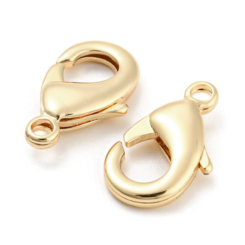 Broche pico loro 20 mm baño de oro / unidad2