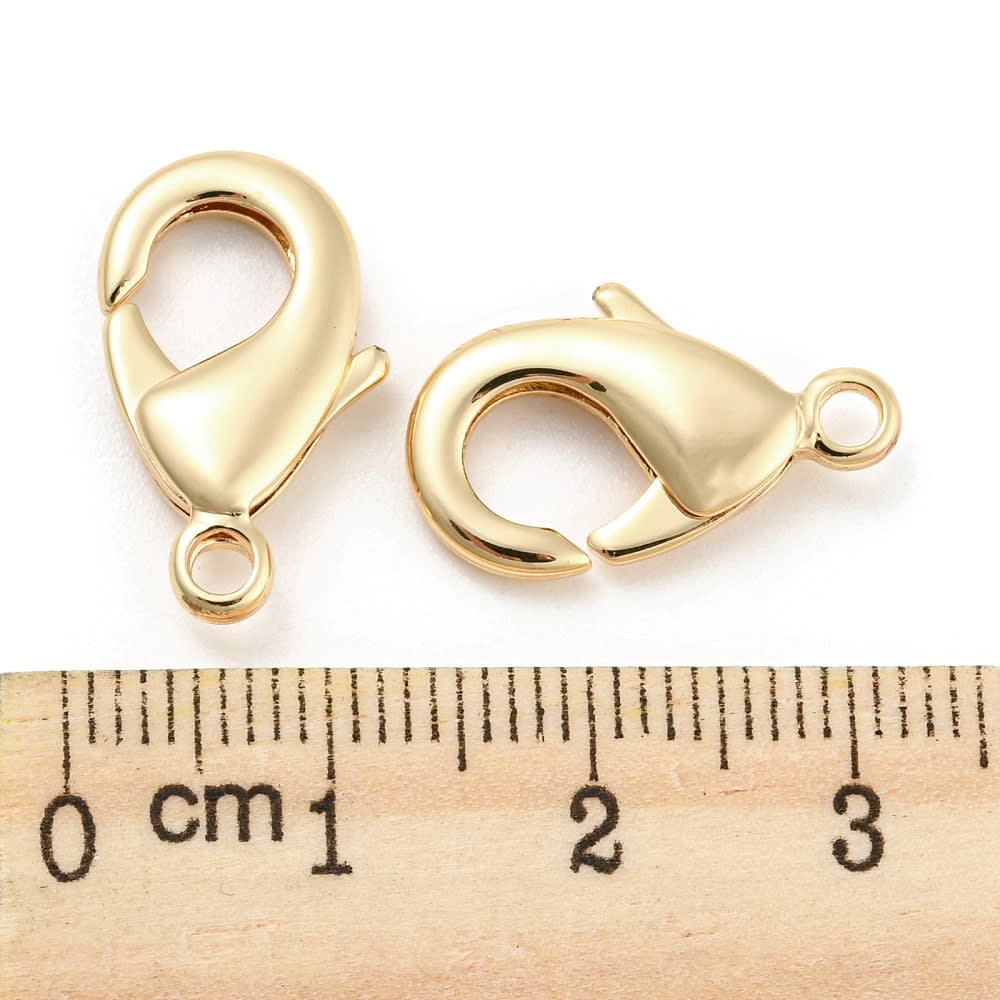 Broche pico loro 20 mm baño de oro / unidad3