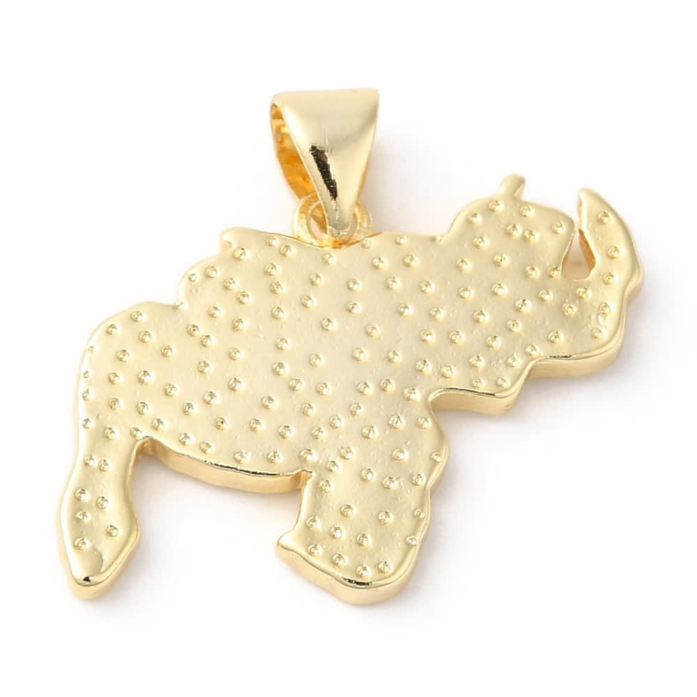 Dije colgante mapa de venezuela blanco 20 mm baño oro / unidad2