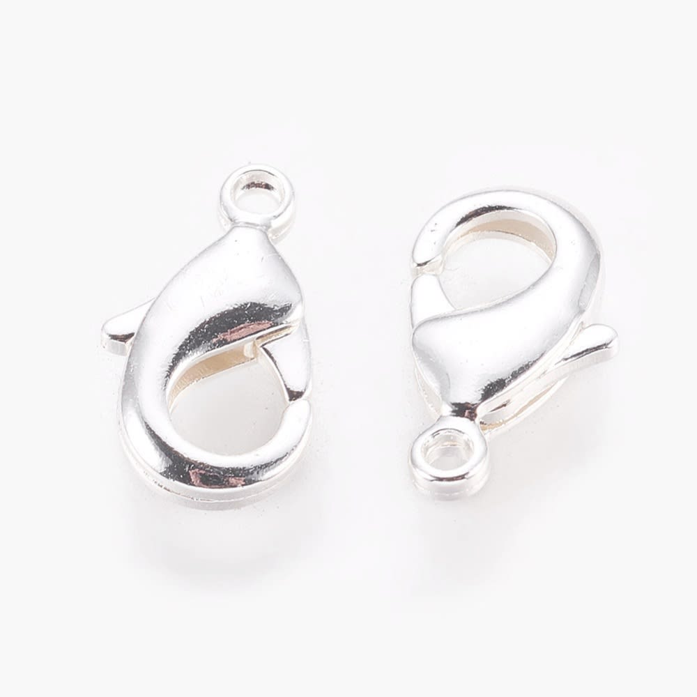 Broche pico loro 12 mm baño de plata / unidad1
