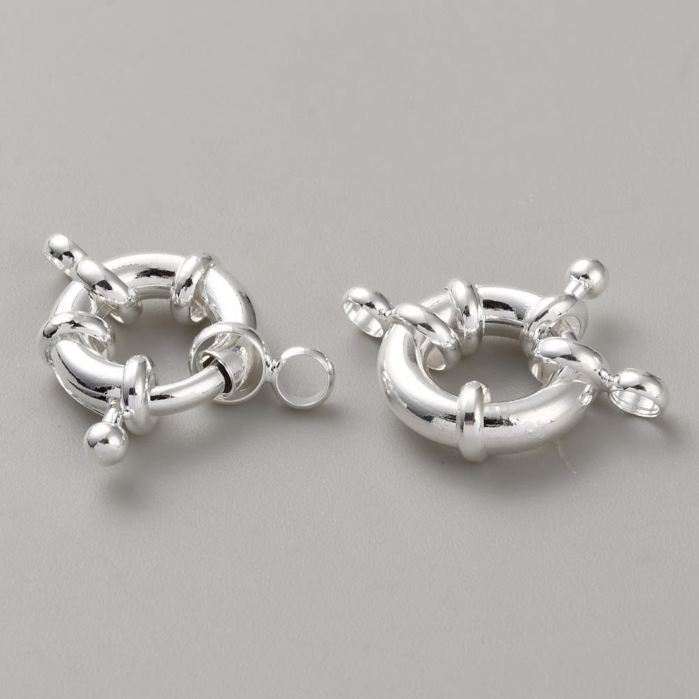 Broche timón 24.5 mm baño de plata / unidad3