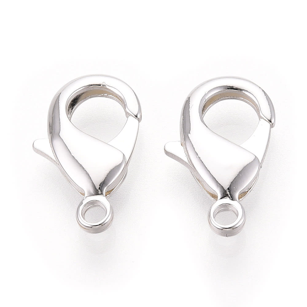 Broche pico loro 20 mm baño de plata / unidad1