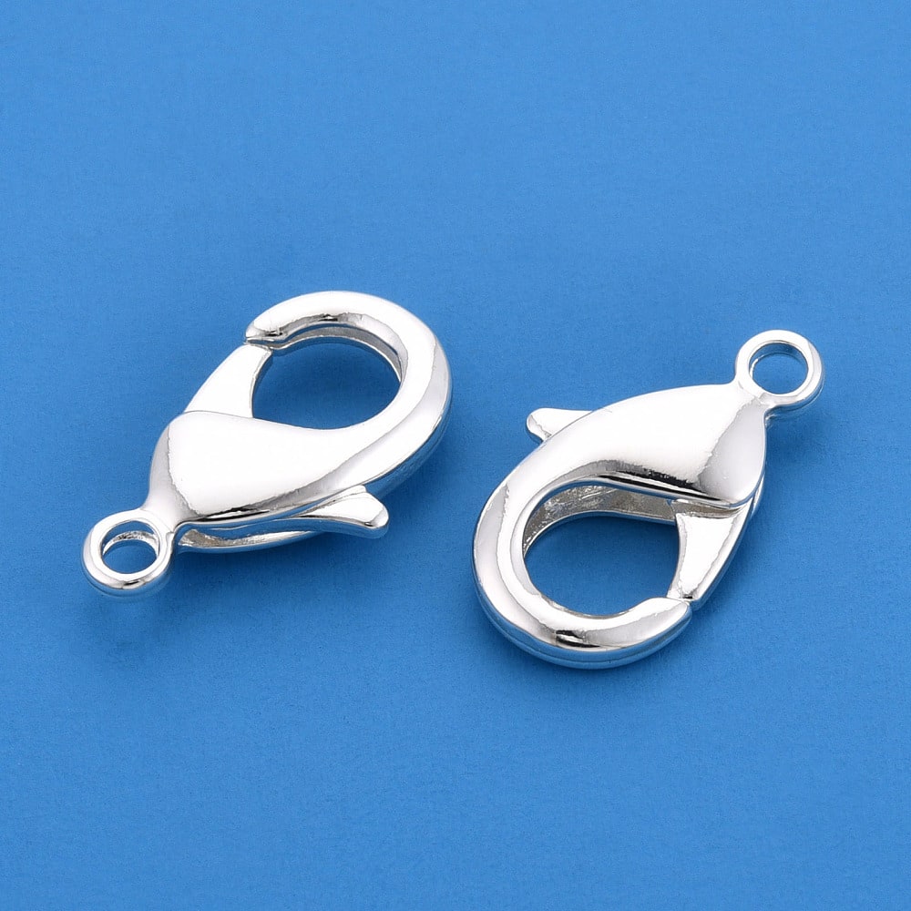 Broche pico loro 20 mm baño de plata / unidad2