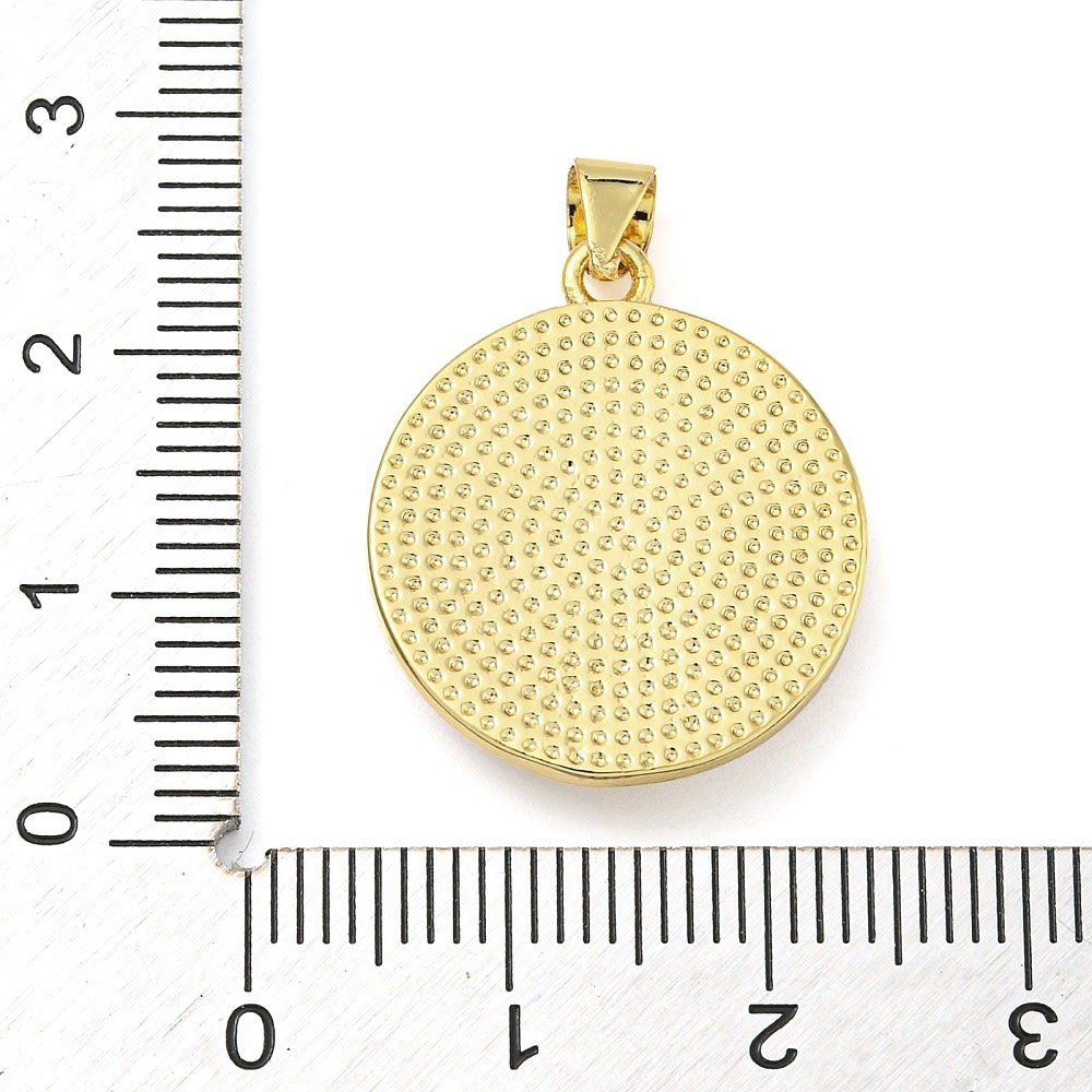 Dije colgante medalla 22 mm virgen del valle nácar / unidad3