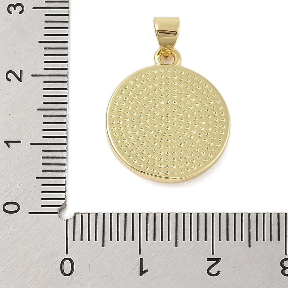 Dije colgante medalla virgen de Guadalupe 20 mm baño de oro / unidad3